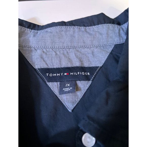 Men’s Tommy Hilfiger 2XL Denim  Navy Blue Long Sleeve - Picture 7 of 10